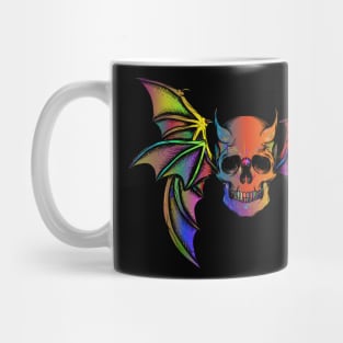 Rainbow Skull Bat Mug